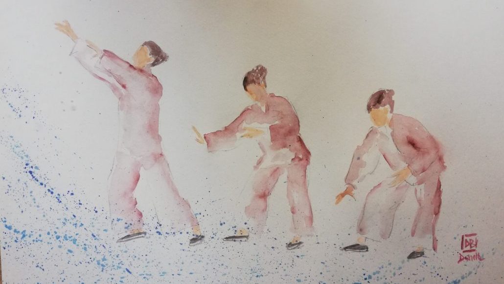 Discesa - acquerello di Donella Bucca