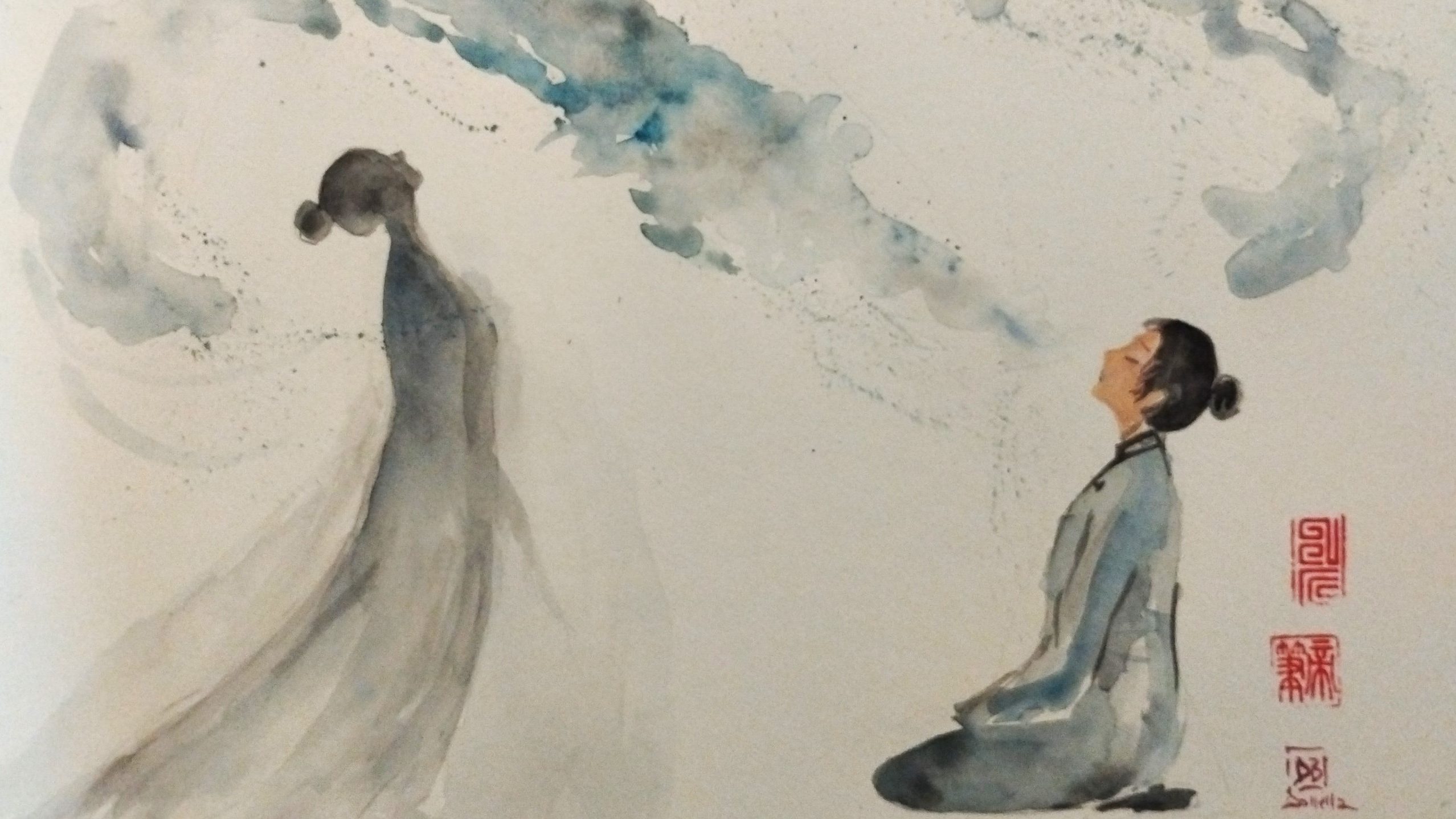 Il respiro del Tao - acquerello di Donella Bucca