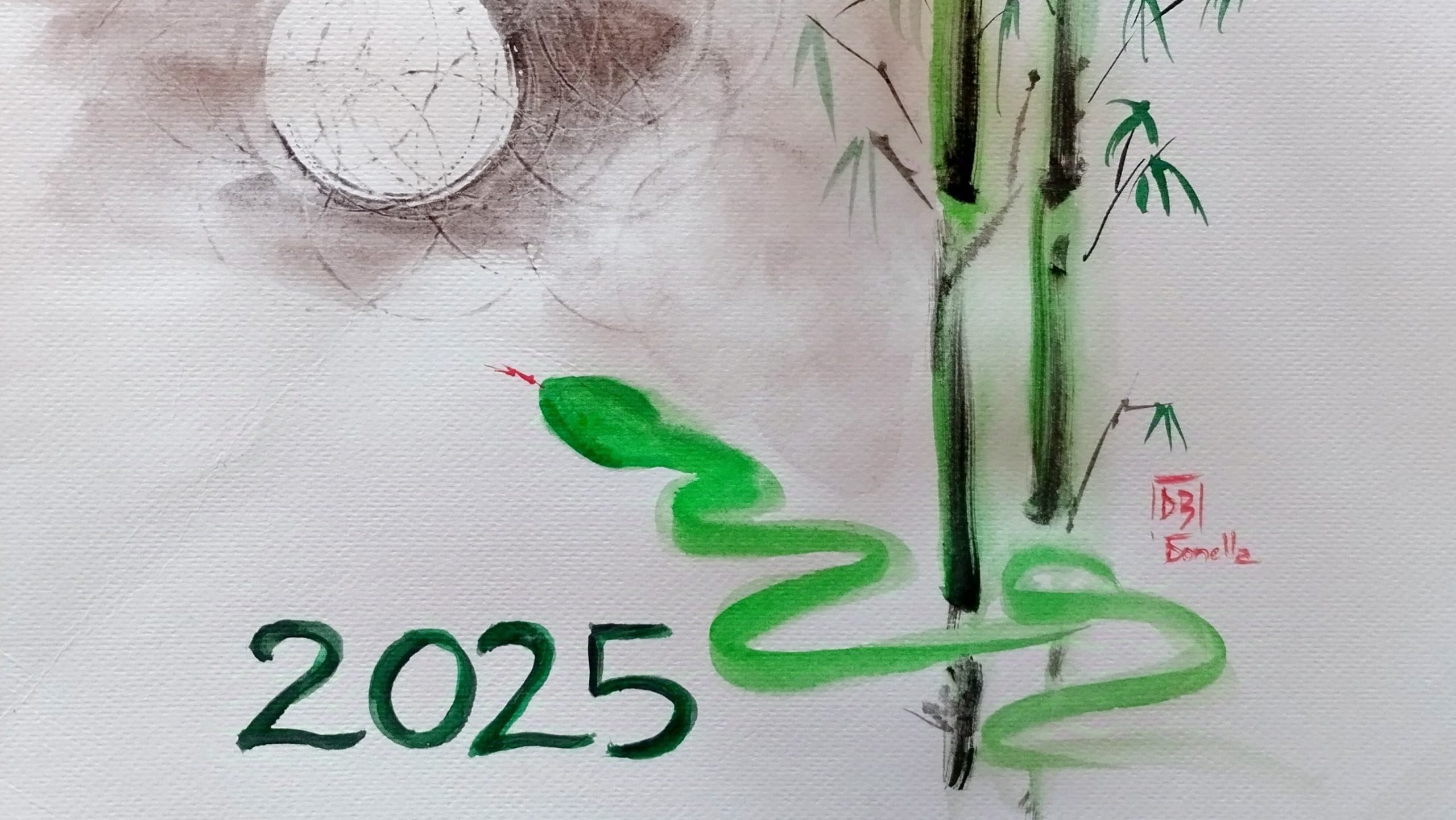 serpente - acquerello di Donella Bucca