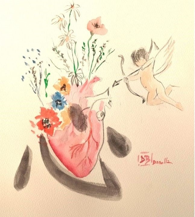 Cuore ed emozioni. acquerello di Donella Bucca