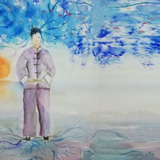 "Radici nel sole" acquerello di Donella Bucca