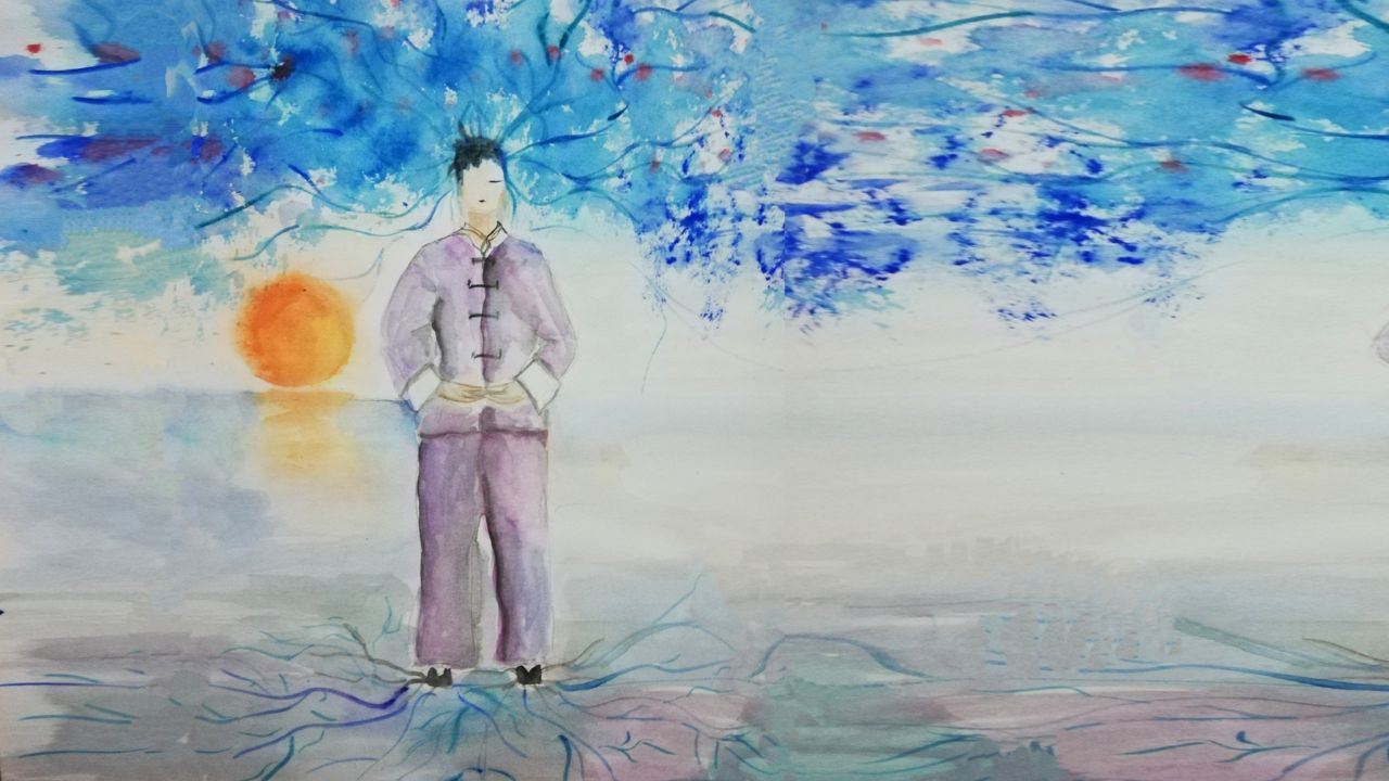 "Radici nel sole" acquerello di Donella Bucca