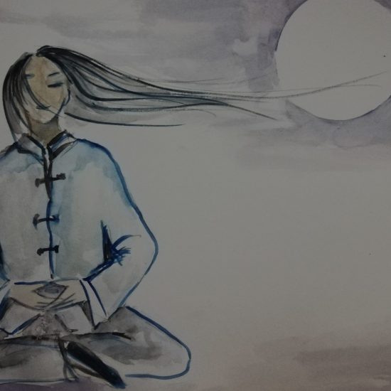 acquerello di Donella Bucca : eclissi