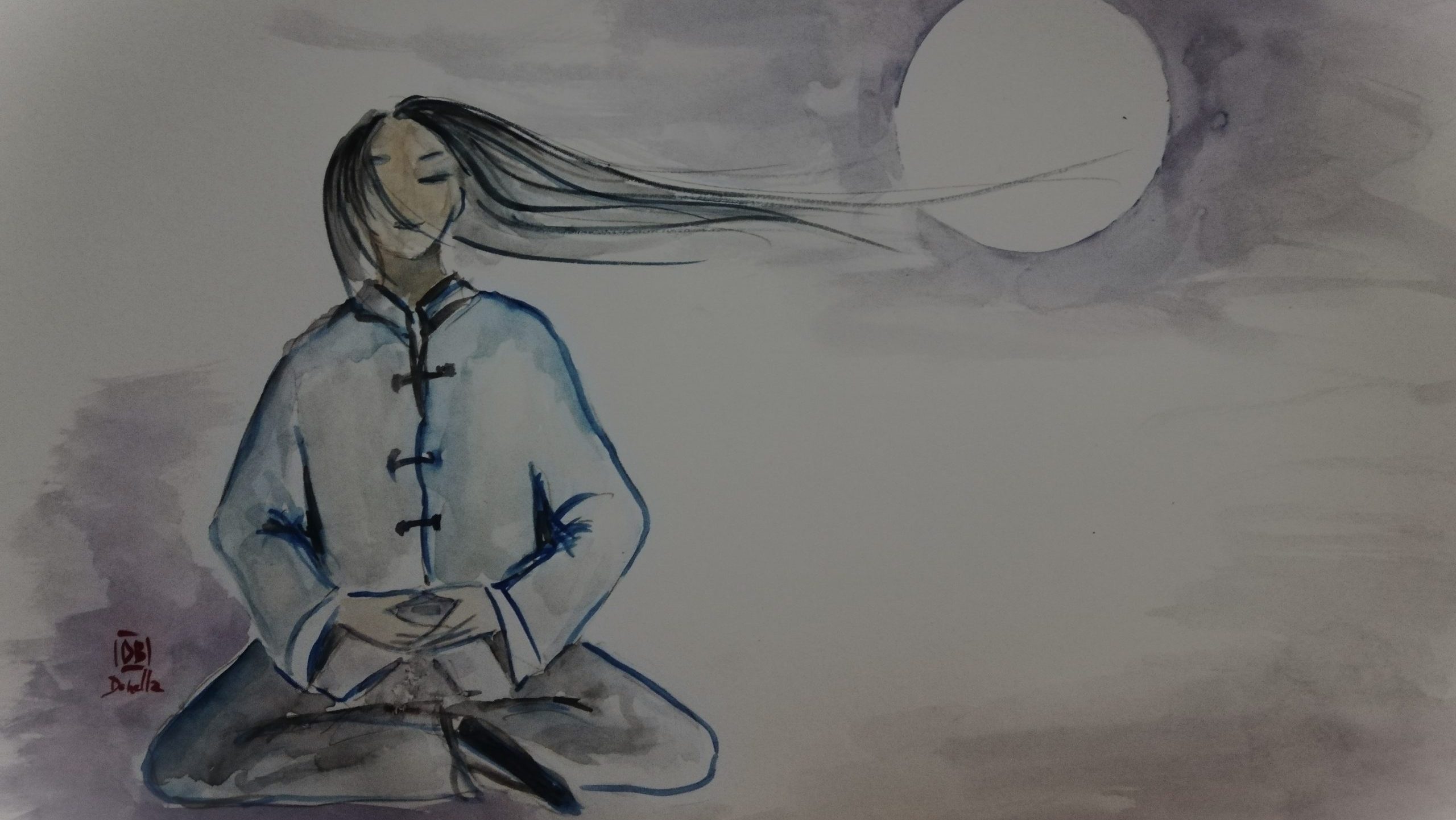 acquerello di Donella Bucca : eclissi