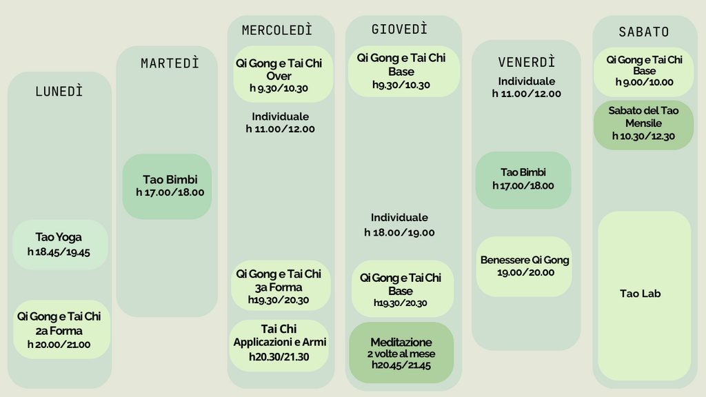 orario a lo spazio del tao